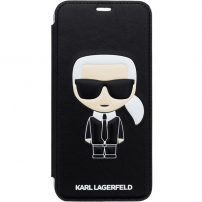 Karl Lagerfeld Ikonik Book borító iPhone XS Max - fekete