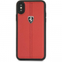 Ferrari Heritage Stripe Hard FEHDEHCPXRE bőr tok iPhone X/XS - piros