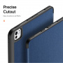 Apple Pencil rekesszel és alvófunkcióval ellátott DUX DUCIS Domo tok iPad Pro 11" (2024/2025) készülékhez - sötétkék