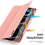 Apple Pencil rekesszel és alvófunkcióval ellátott DUX DUCIS Domo tok iPad Pro 13" (2024/2025) készülékhez - rózsaszín