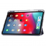 Átlátszó hátlappal és origami állvánnyal ellátott tok iPad Pro 13" (2024/2025) készülékhez - petróleumkék