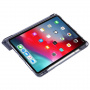 Átlátszó hátlappal és origami állvánnyal ellátott tok iPad Pro 13" (2024/2025) készülékhez - petróleumkék