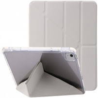 Átlátszó hátlappal és origami állvánnyal ellátott tok iPad Air 11" (2024-2026) készülékhez - szürke