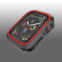 Szilikon Apple Watch 40mm borító - fekete - piros