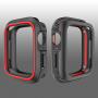 Szilikon Apple Watch 40mm borító - fekete - piros