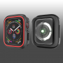 Szilikon Apple Watch 40mm borító - fekete - piros