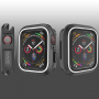 Szilikon Apple Watch 40mm borító - fekete - fehér