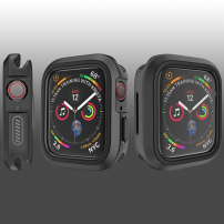 Szilikon Apple Watch 44mm borító - fekete