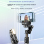 Q18 Multifunkcionális szelfi Bluetooth Gimbal Stick stabilizátorral és mozgáskövetéssel iPhone-hoz - fekete