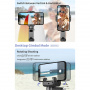 Q18 Multifunkcionális szelfi Bluetooth Gimbal Stick stabilizátorral és mozgáskövetéssel iPhone-hoz - fekete