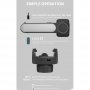 L09 Mini Bluetooth Gimbal szelfibot / állvány stabilizátorral és led lámpával iPhone-hoz - fekete
