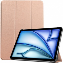PU bőr tok alvó funkcióval iPad Air 13" (2024-2026) készülékhez - rózsaarany