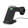 Allvány vezeték nélküli töltővel iPhone / Apple Watch - fekete