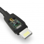 ROCK Szinkronizáló és töltő MFi hiteles lightning kábel - Apple iPhone / iPad / iPod - fekete - 2m