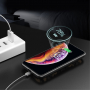 ROCK mágneses vezeték nélküli power bank / külső akkumulátor 5000mAh iPhone XS - fekete