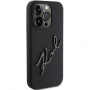 Karl Lagerfeld Karl Script Logo szilikon borítás iPhone 15 Pro-hoz - fekete