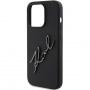 Karl Lagerfeld Karl Script Logo szilikon borítás iPhone 15 Pro-hoz - fekete