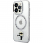 Karl Lagerfeld IML Karl és Choupette NFT burkolat MagSafe-el* iPhone 15 Pro készülékhez – átlátszó