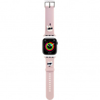 Karl Lagerfeld Karl and Choupette Head NFT szíj Apple Ultra óra 49mm / 46mm / 45mm / 44mm / 42mm - rózsaszín