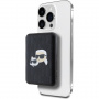 Karl Lagerfeld Dombornyomott K&CH Heads power bank MagSafe USB-C porttal - 5000 mAh - fekete