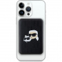 Karl Lagerfeld Dombornyomott K&CH Heads power bank MagSafe USB-C porttal - 5000 mAh - fekete