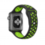 Szilikonos pánt - Apple Watch 42mm / 41mm / 40mm / 38mm - fekete-zöld