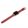 Stílusos bőr szíj Apple Watch Ultra 49mm / 46mm / 45mm / 44mm / 42mm - piros