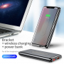 BASEUS állvány / power bank / külső akkumulátor 10000mAh vezték nélküli töltővel - fekete