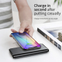 BASEUS állvány / power bank / külső akkumulátor 10000mAh vezték nélküli töltővel - fekete