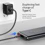 BASEUS állvány / power bank / külső akkumulátor 10000mAh vezték nélküli töltővel - fekete