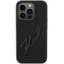 Karl Lagerfeld Karl Script Logo szilikon borítás iPhone 15 Pro-hoz - fekete