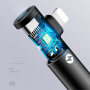 USAMS lightning / 3.5 jack konektor redukció - fekete
