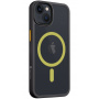 Tactical Hyperstealth 2.0 átlátszó borítás MagSafe-el* iPhone 13 mini-hez - fekete sárga