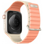 UNIQ Revix Evo kétoldalas szíj Apple órához 42mm / 41mm / 40mm / 38mm - rózsaszín krém