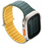 UNIQ Revix Evo megfordítható szíj Apple Ultra 49mm / 46mm / 45mm / 44mm / 42mm karórához - petróleum sárga