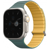UNIQ Revix Evo megfordítható szíj Apple Ultra 49mm / 46mm / 45mm / 44mm / 42mm karórához - petróleum sárga