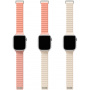 UNIQ Revix Evo kétoldalas szíj Apple órához 42mm / 41mm / 40mm / 38mm - rózsaszín krém