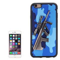 Műanyag tok 3D puska motívval Steyr AUG A1 - Apple iPhone 6S / 6 - kék