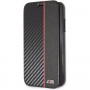 BMW Carbon Red Stripe Book tok iPhone XR - fekete