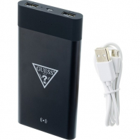 Guess power bank / külső akkumulátor vezeték nélküli töltővel 8000mAh - fekete