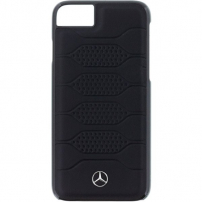 Mercedes Pattern tartós bőr tok iPhone 7 / 8 - fekete