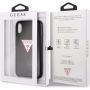 Guess PU Leather Case Triangle tok iPhone XS Max - fekete