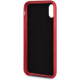 Guess PU Leather Case Triangle tok iPhone XS Max - piros
