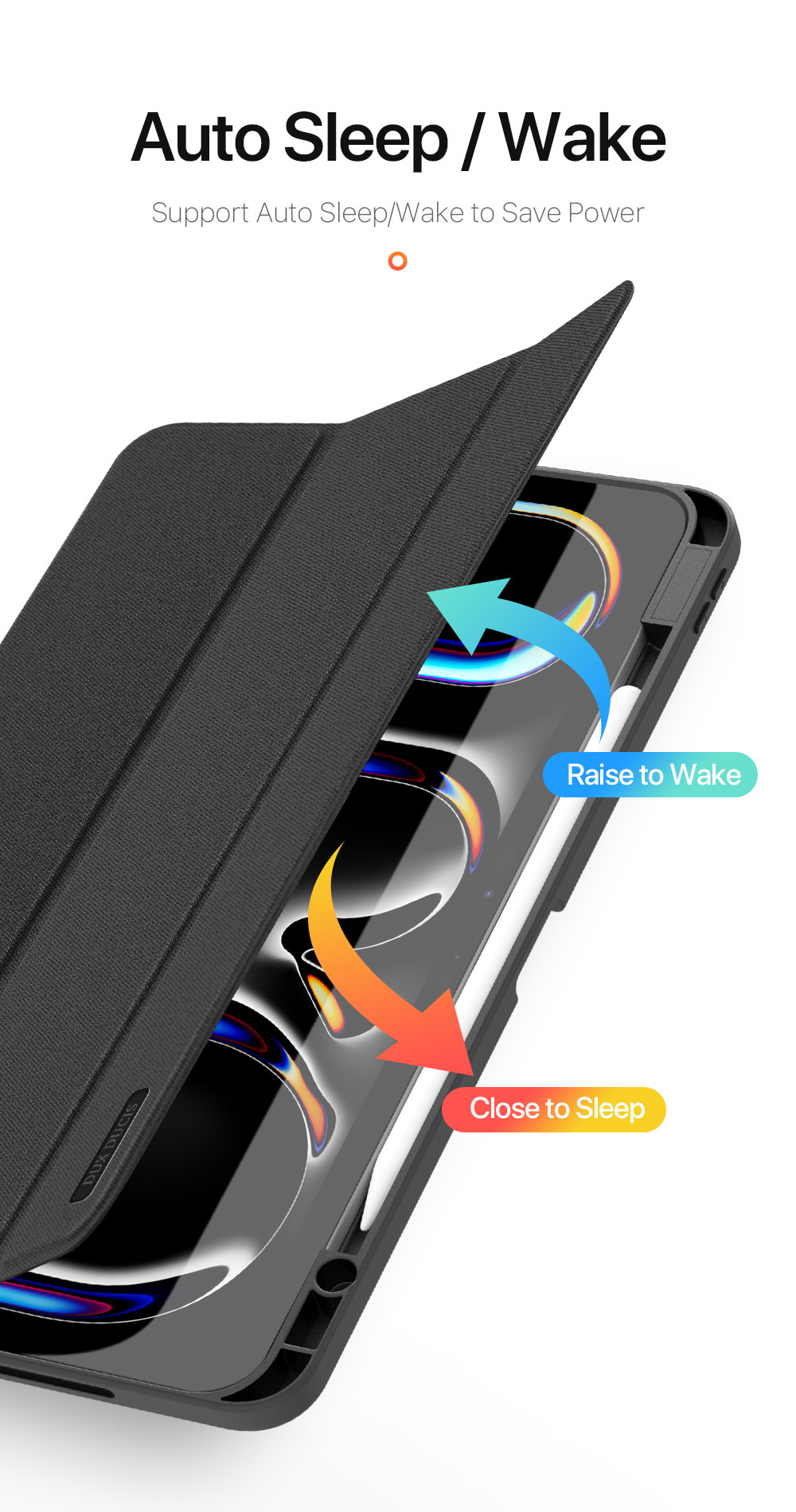 Apple Pencil rekesszel és alvófunkcióval ellátott DUX DUCIS Domo tok iPad Pro 13