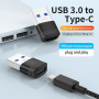 Adat- és töltőadapter OTG USB-A 3.0 / USB-C anya - ezüst
