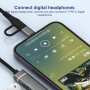 5 az 1-ben USB-C / 2x USB-C / USB-A / SD és TF olvasóadapter iPhone / iPad / MacBook számára - ezüst