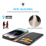 DUX DUCIS Hivo bőr flip tok iPhone 15 Pro telefonhoz - fekete