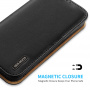 DUX DUCIS Hivo bőr flip tok iPhone 15 Pro telefonhoz - fekete