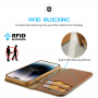 DUX DUCIS Hivo bőr flip tok iPhone 15 Pro telefonhoz - barna