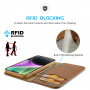 DUX DUCIS Hivo bőr flip tok iPhone 15-höz - barna